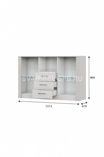 Комод-витрина Гамма 20 (sv) в Болотное - mebel154.com