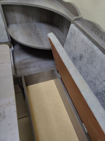 Кухонный уголок Миссия с полкой ткань в Болотное - mebel154.com