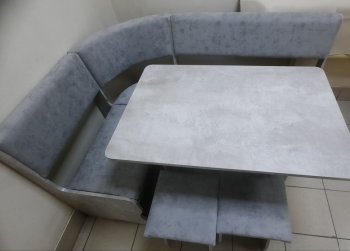 Кухонный уголок Миссия V велюр (цемент) в Болотное - mebel154.com