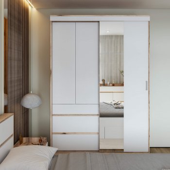 Шкаф-купе Брауни 1.5м в Болотное - mebel154.com