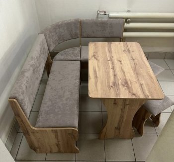 Кухонный уголок Миссия V велюр (дуб вотан) в Болотное - mebel154.com