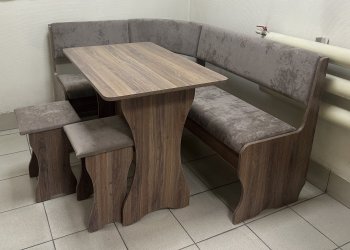 Кухонный уголок Миссия  V велюр(коричневый) в Болотное - mebel154.com