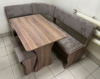 Кухонный уголок Миссия  V велюр(коричневый) в Болотное - mebel154.com