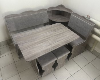 Кухонный уголок Миссия с полкой, ткань(локи) в Болотное - mebel154.com
