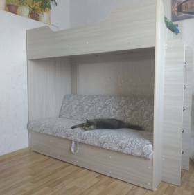 Кровать двухъярусная с диваном в Болотное - mebel154.com
