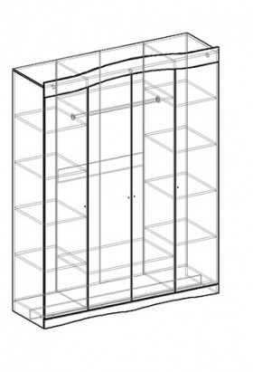 Шарлота шкаф 4-х створчатый в Болотное - mebel154.com