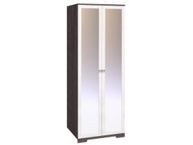 Шкаф для одежды 2-х дверный с зеркалом 12-2 Бриз в Болотное - mebel154.com