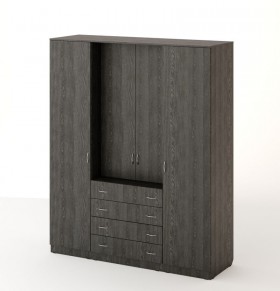 Шкаф распашной 4-х створчатый с 2 ящиками в Болотное - mebel154.com