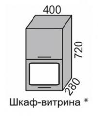 Шкаф верхний 720 ВШ 40-2В витрина горизонтальный Алеся Эконом в Болотное - mebel154.com