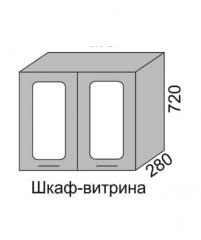 Шкаф верхний 720 ВШ 60В витрина Алеся Эконом в Болотное - mebel154.com