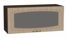 Шкаф верхний горизонтальный со стеклом Сити ШВГС 800 в Болотное - mebel154.com