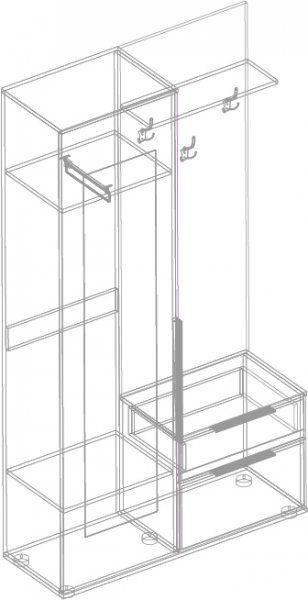 Прихожая Лео(велес) в Болотное - mebel154.com