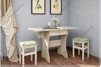 Стол раскладной с ящиком(пеликан) в Болотное - mebel154.com
